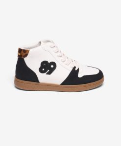 Les Petites Bombes Femme Chaussures Baskets Montantes Melina | Blanc & Noir