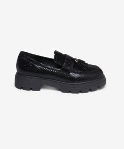 Les Petites Bombes Femme Chaussures Derbies Noir Croco Matea | Noir Snake
