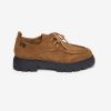 Les Petites Bombes Femme Chaussures Derbies En Suedine Marine | Camel Suedine