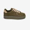 Les Petites Bombes Femme Chaussures Baskets En Suedine Manon | Kaki Suedine