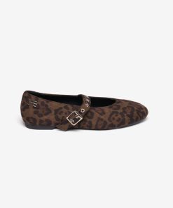 Les Petites Bombes Femme Chaussures Ballerines Leopard Suedine Milly | Leopard Suedine