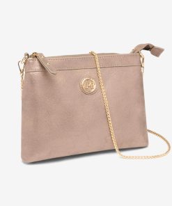 Les Petites Bombes Femme Sac Bandouliere Avec Chaine Laina | Bronze