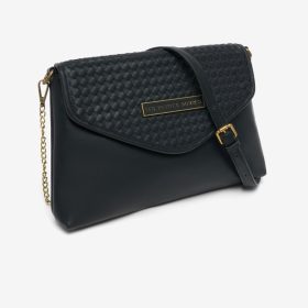 Les Petites Bombes Femme Sac Bandouliere Tresse Meloe | Noir