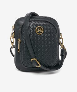 Les Petites Bombes Femme Sac Bandouliere Tresse Laurine | Noir