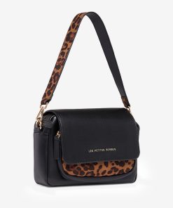 Les Petites Bombes Femme Sac A Main Noir Leopard Marietta | Noir Leopard