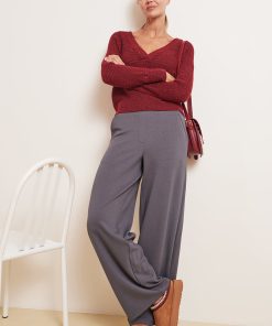 Les Petites Bombes Femme Men's Pantalon Droit Fluide Gina | Gris