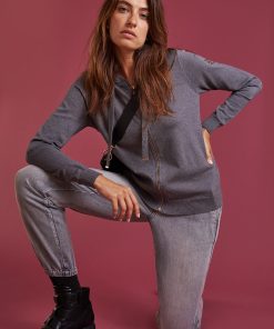 Les Petites Bombes Femme Men's Gilet Zip Et Capuche Doha | Anthracite