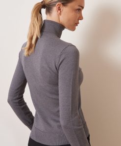 Les Petites Bombes Femme Men's Pull Col Roule Auria | Anthracite