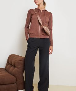 Les Petites Bombes Femme Men's Gilet Zip Et Capuche Doha | Choco